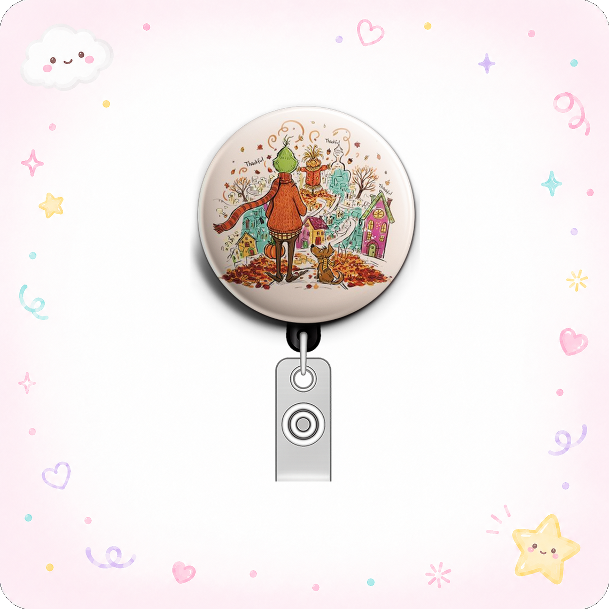 Whimsy Wanderer Swapfinity Retractable ID Badge Reel - - Topperswap