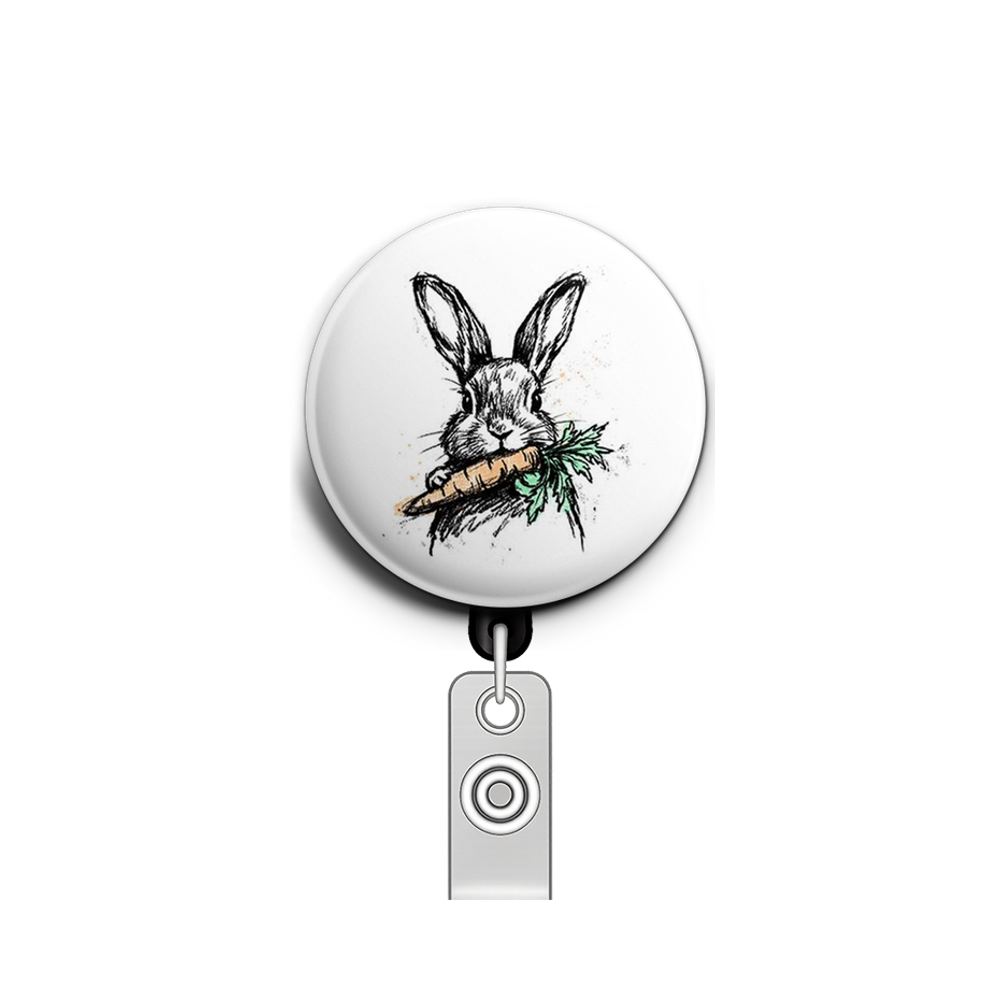 Carrot Crunch Swapfinity Retractable ID Badge Reel - - Topperswap