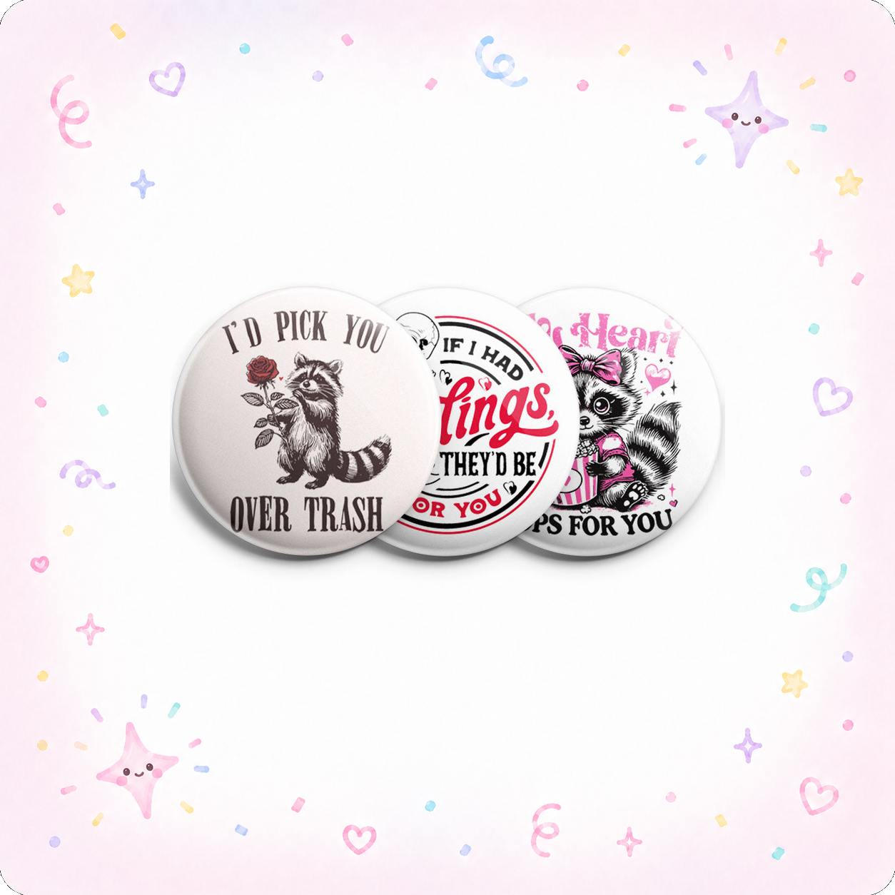 Raccoon Romance Topper 3-Pack (Save 5%) - - Topperswap