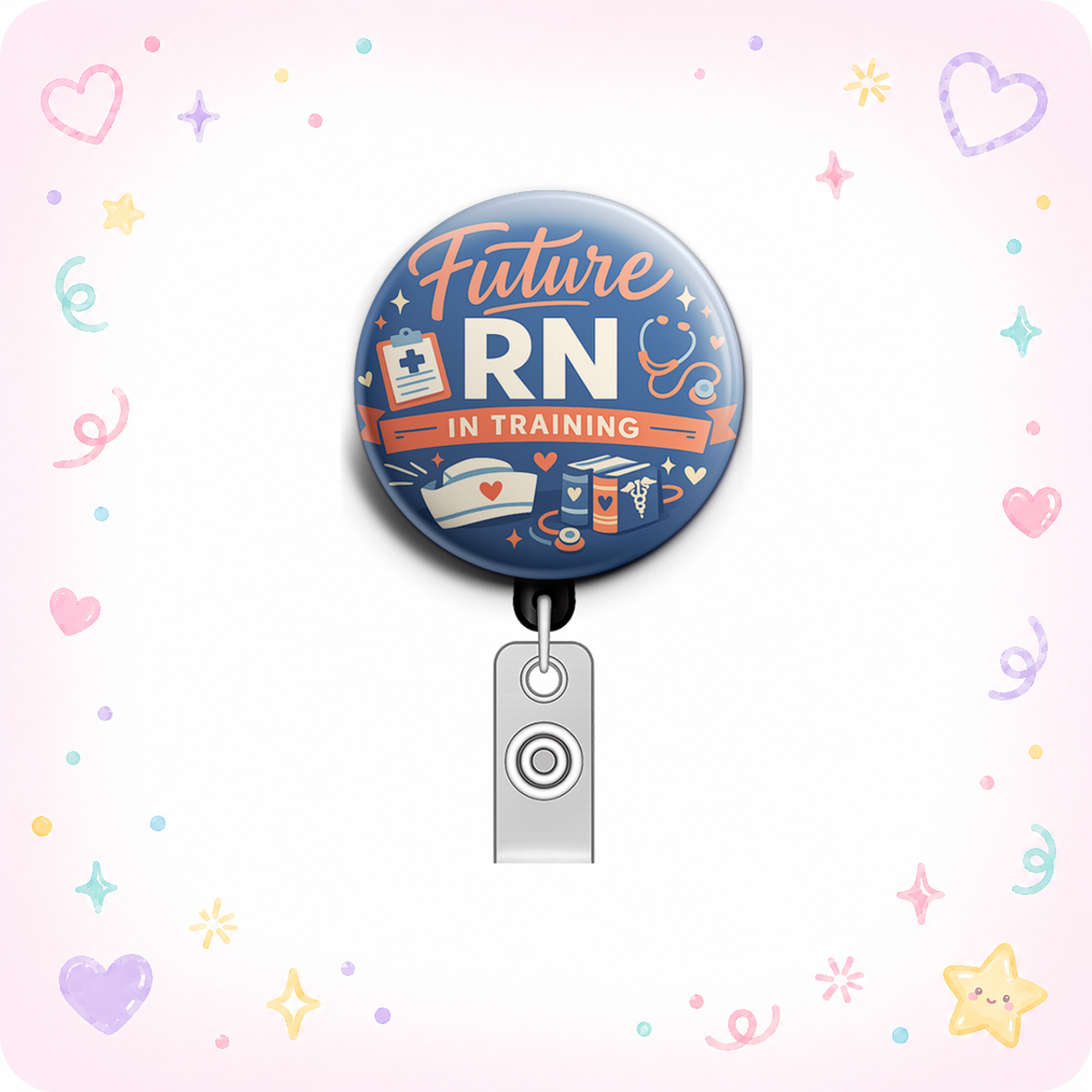 Future RN in Training Swapfinity Retractable ID Badge Reel - - Topperswap