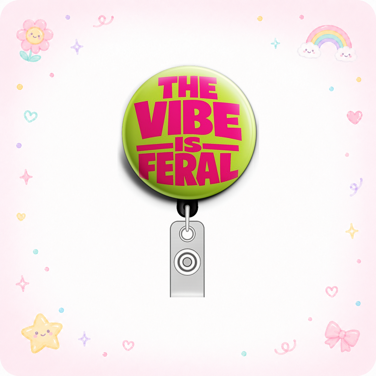 Feral Vibe Swapfinity Retractable ID Badge Reel - - Topperswap