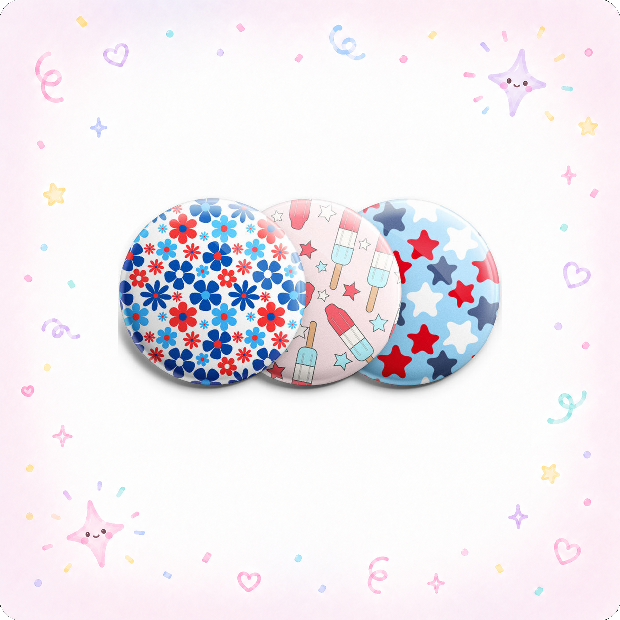 Patriotic Patterns 3-Pack (Save 5%) - - Topperswap