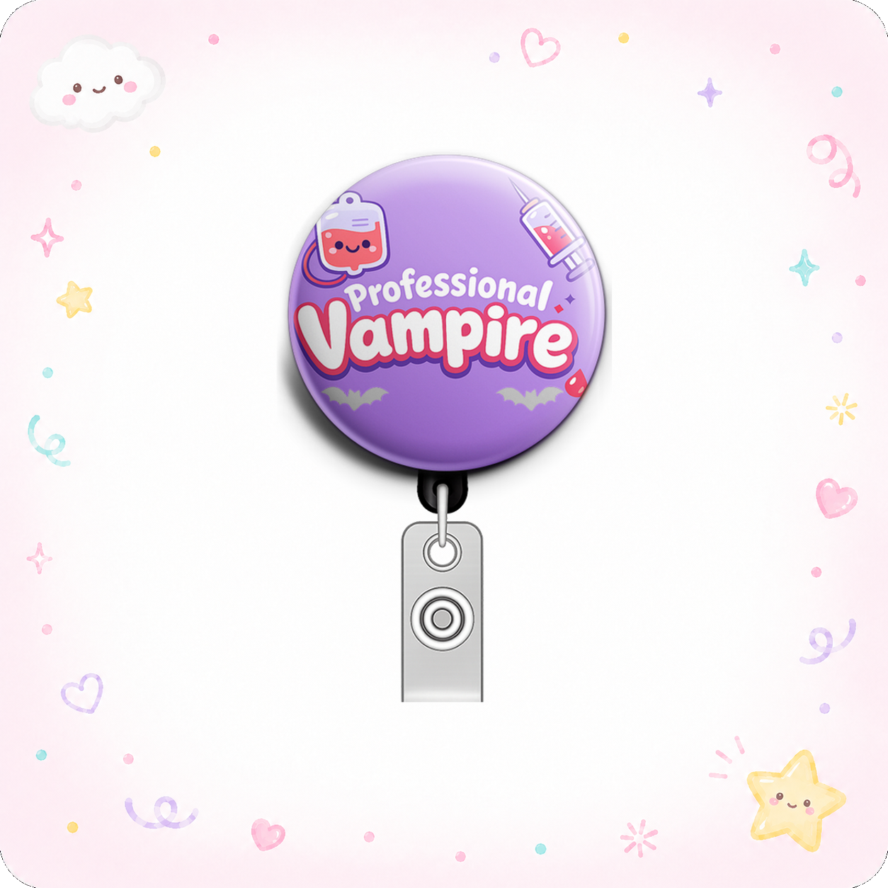 Professional Vampire Swapfinity Retractable ID Badge Reel - - Topperswap