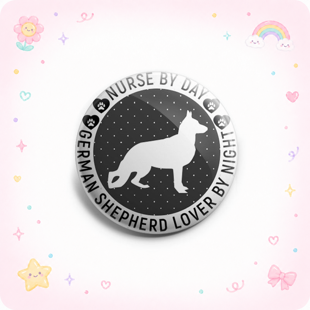 Nurse By Day German Shepherd Lover By Night Topper - - Topperswap