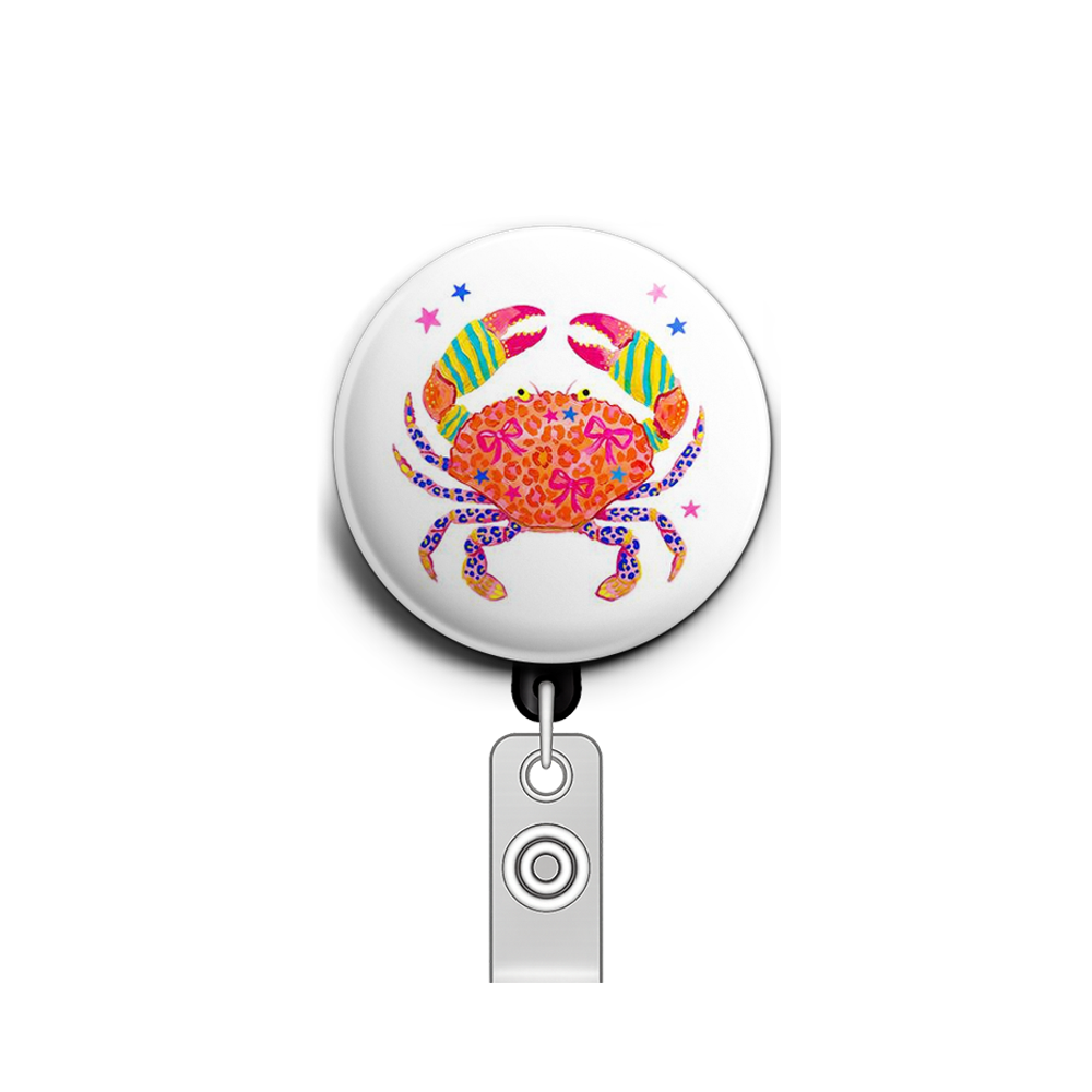 Crustacean Charm Swapfinity Retractable ID Badge Reel - - Topperswap