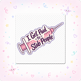 Syringe Sass Warrior Sticker