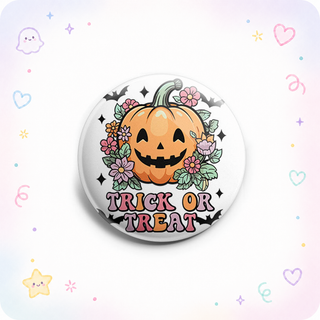Retro Floral Jack O Lantern Topper