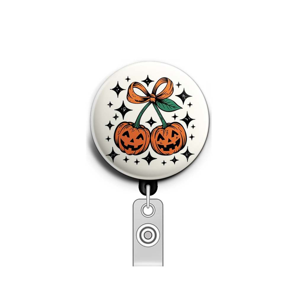 Pumpkin Party Swapfinity Retractable ID Badge Reel - - Topperswap