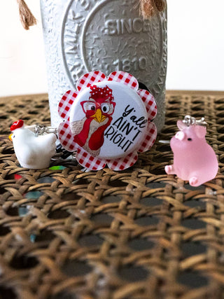 Pudgy Piglet Charm Badge Reel Add-on