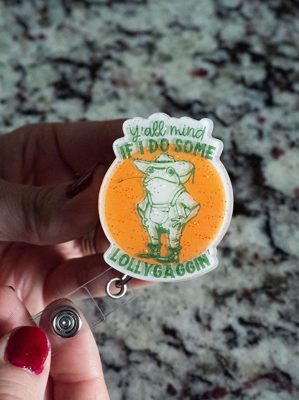 Y’all Mind If I Do Some Lollygaggin’ Pop Topper Swapfinity Retractable ID Badge Reel - - Topperswap