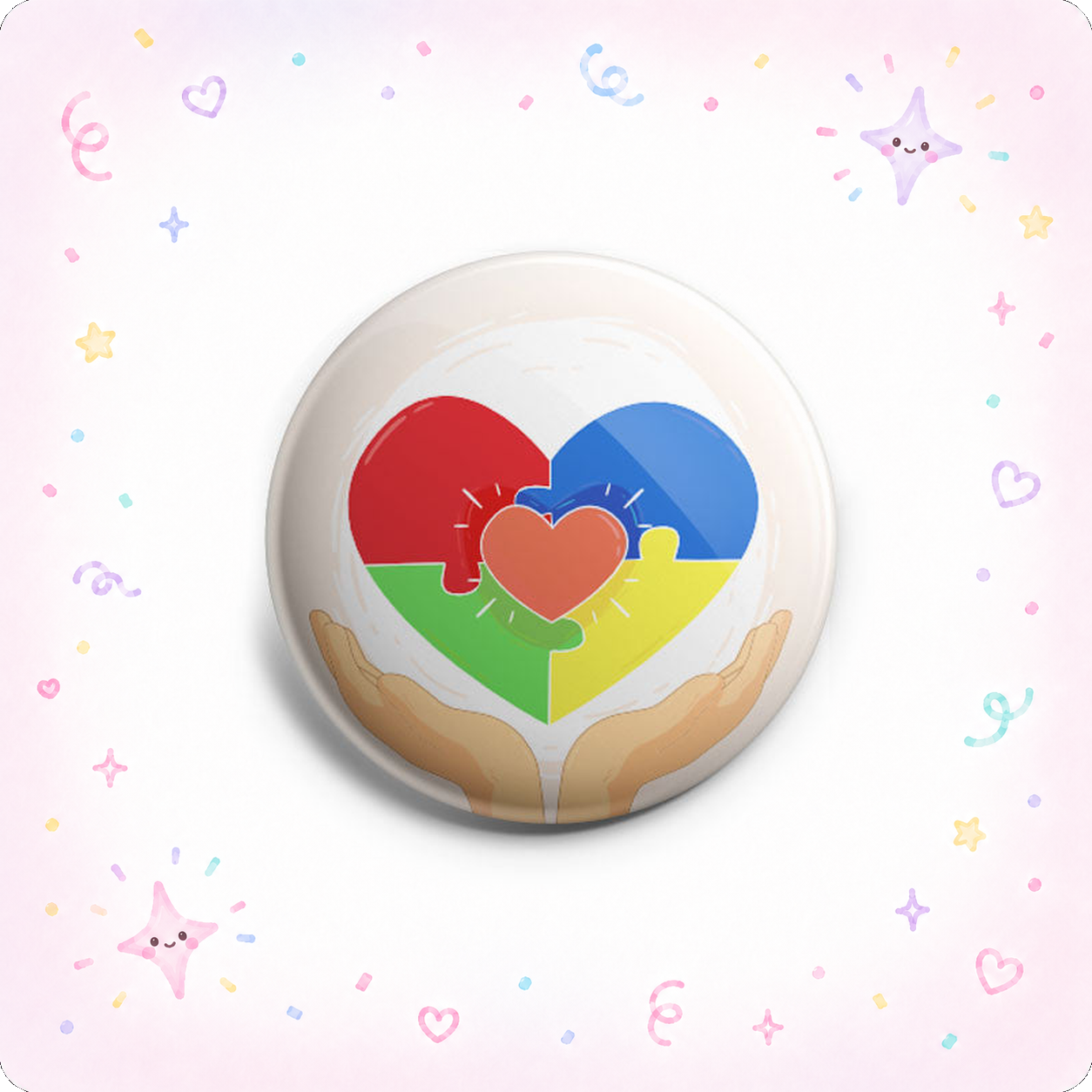 Autism Heart Symbol Topper - - Topperswap
