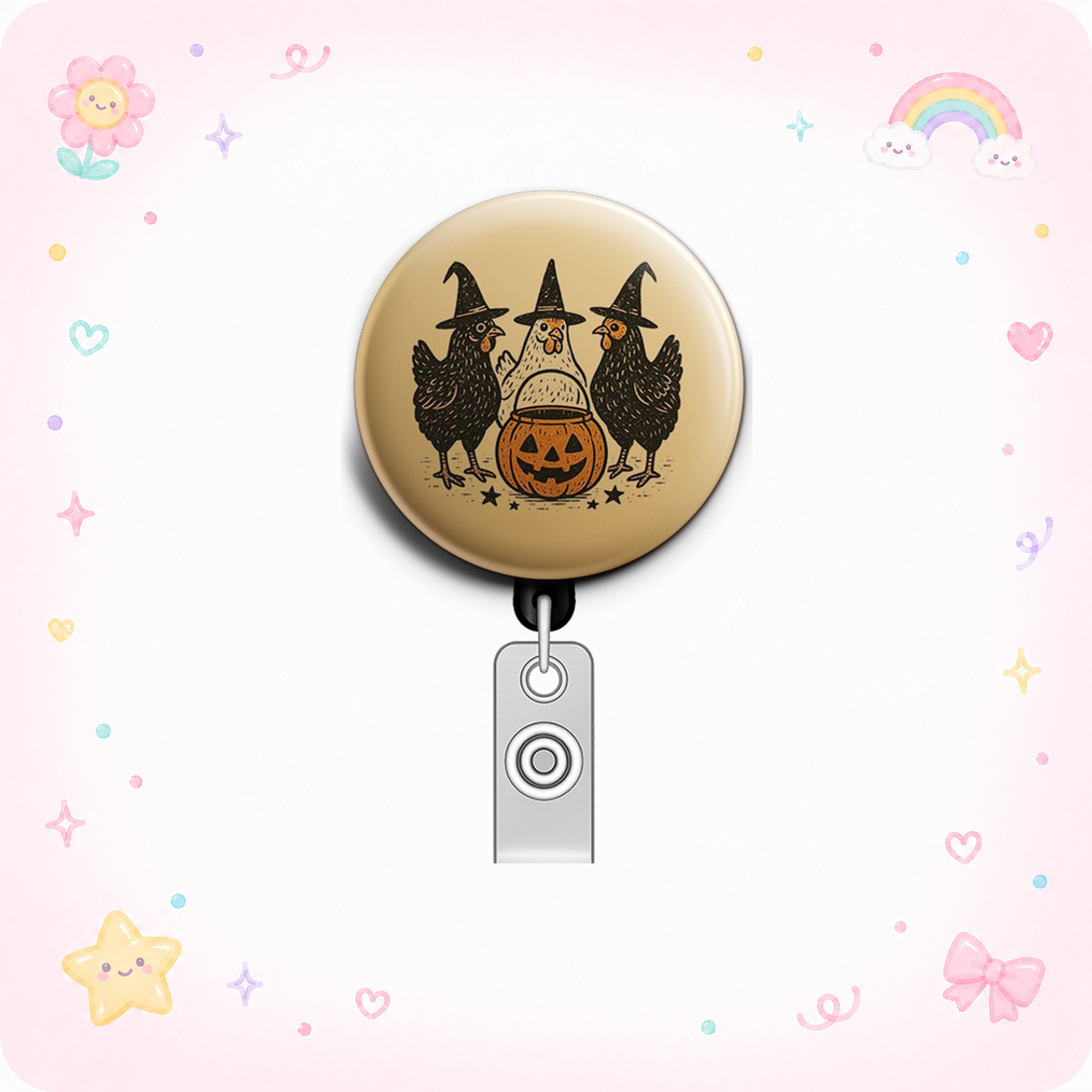 Broomstick Bantam Swapfinity Retractable ID Badge Reel - - Topperswap