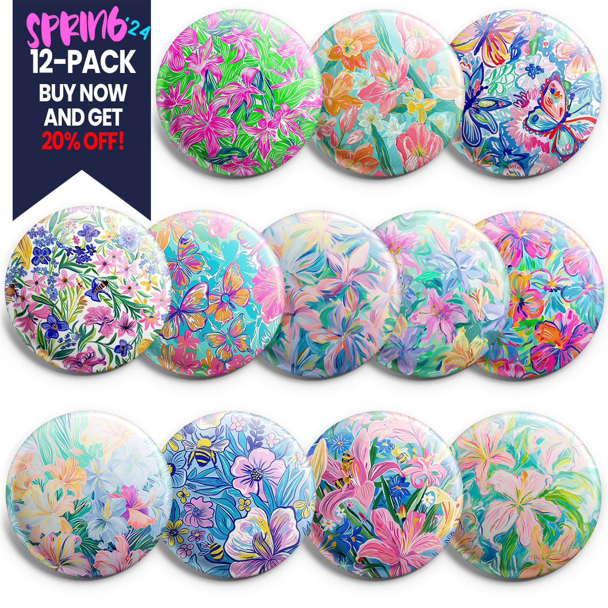 Watercolor Wonders Topper 12-Pack (Save 20%) - - Topperswap