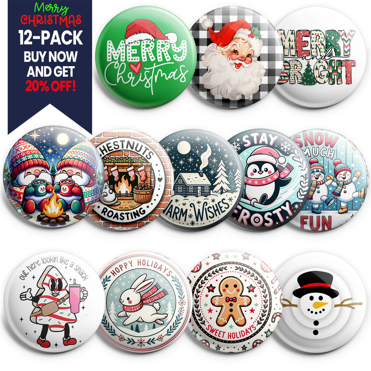 Ultimate Christmas Cozy Collection Topper 12-Pack (Save 20%) - - Topperswap
