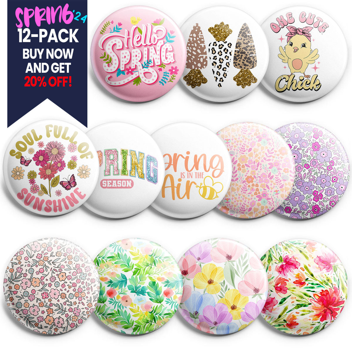 Blossom Medley Topper 12-Pack (Save 20%) - - Topperswap