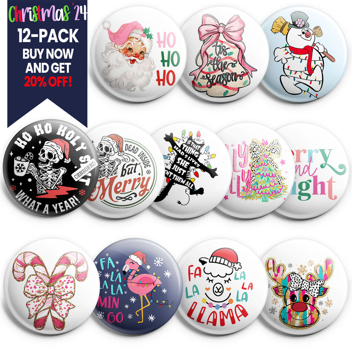 Holly Jolly Topper 12-Pack (Save 20%) - - Topperswap