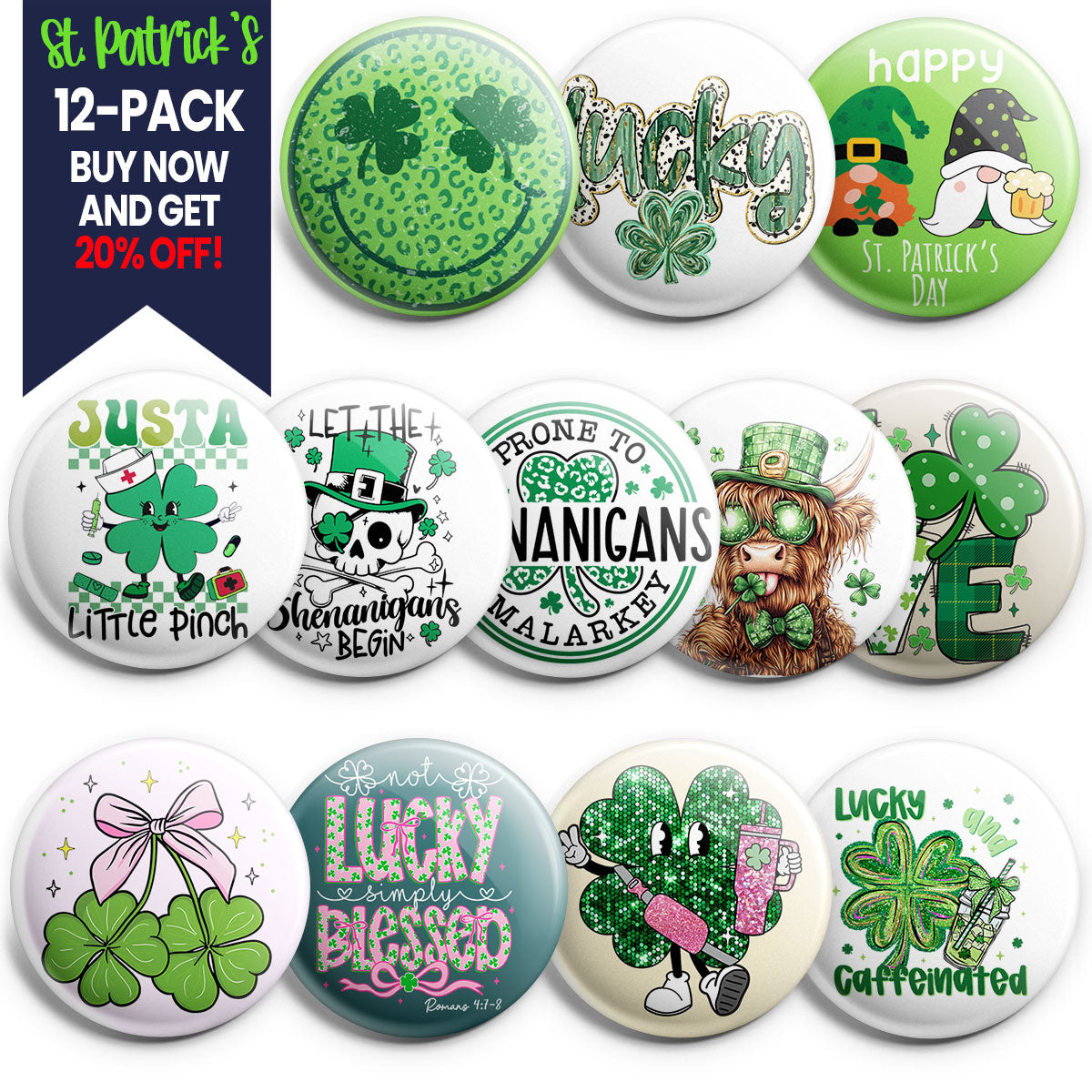 Ultimate St. Patrick’s Topper 12-Pack (Save 20%) - - Topperswap