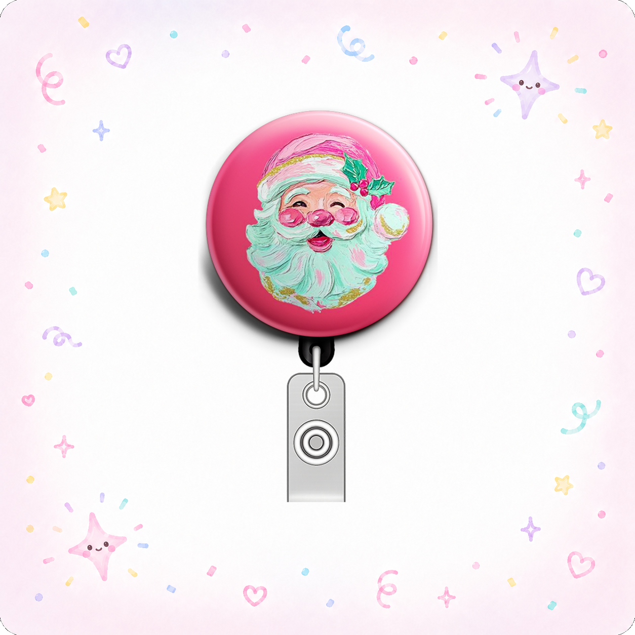 Holi-Jolly Swapfinity Retractable ID Badge Reel - - Topperswap