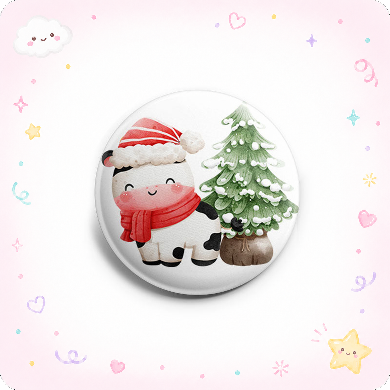 Cozy Christmas Cow Topper - - Topperswap