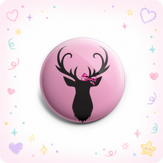 Cute Pink Camo Deer Silhouette Topper