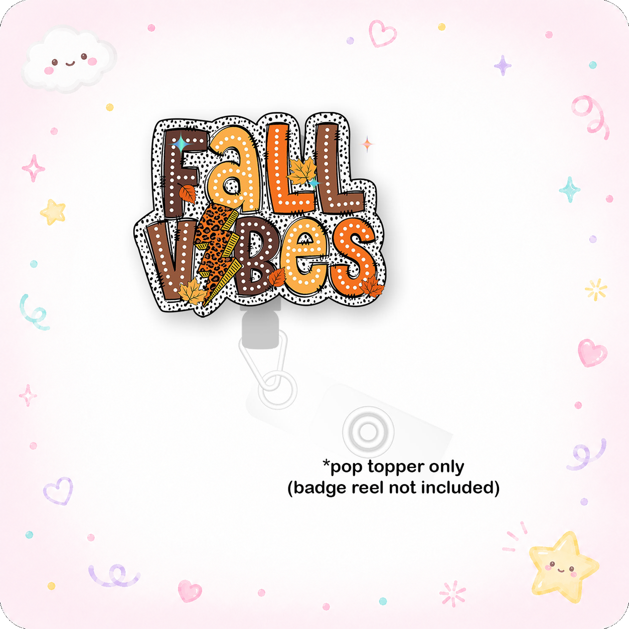Fall Vibes Leopard Pop Topper - - Topperswap
