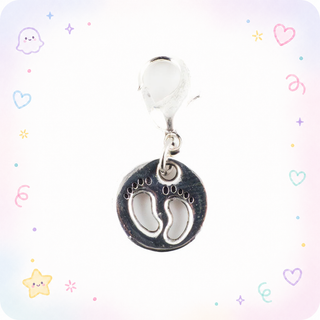Baby Footprint Charm Swapfinity Badge Reel Add-on