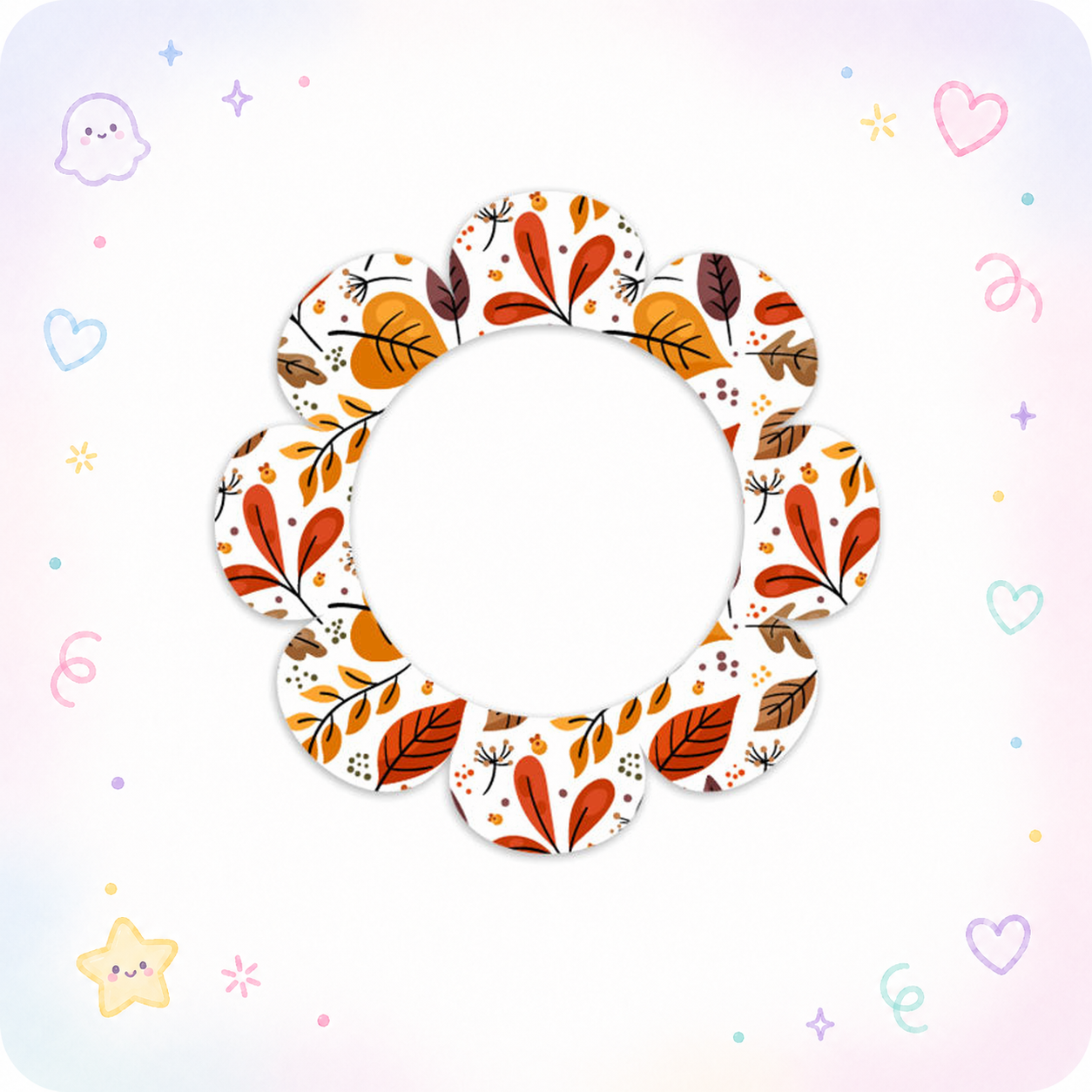 Autumn Leaves White Swapfinity Swapper Frame - - Topperswap