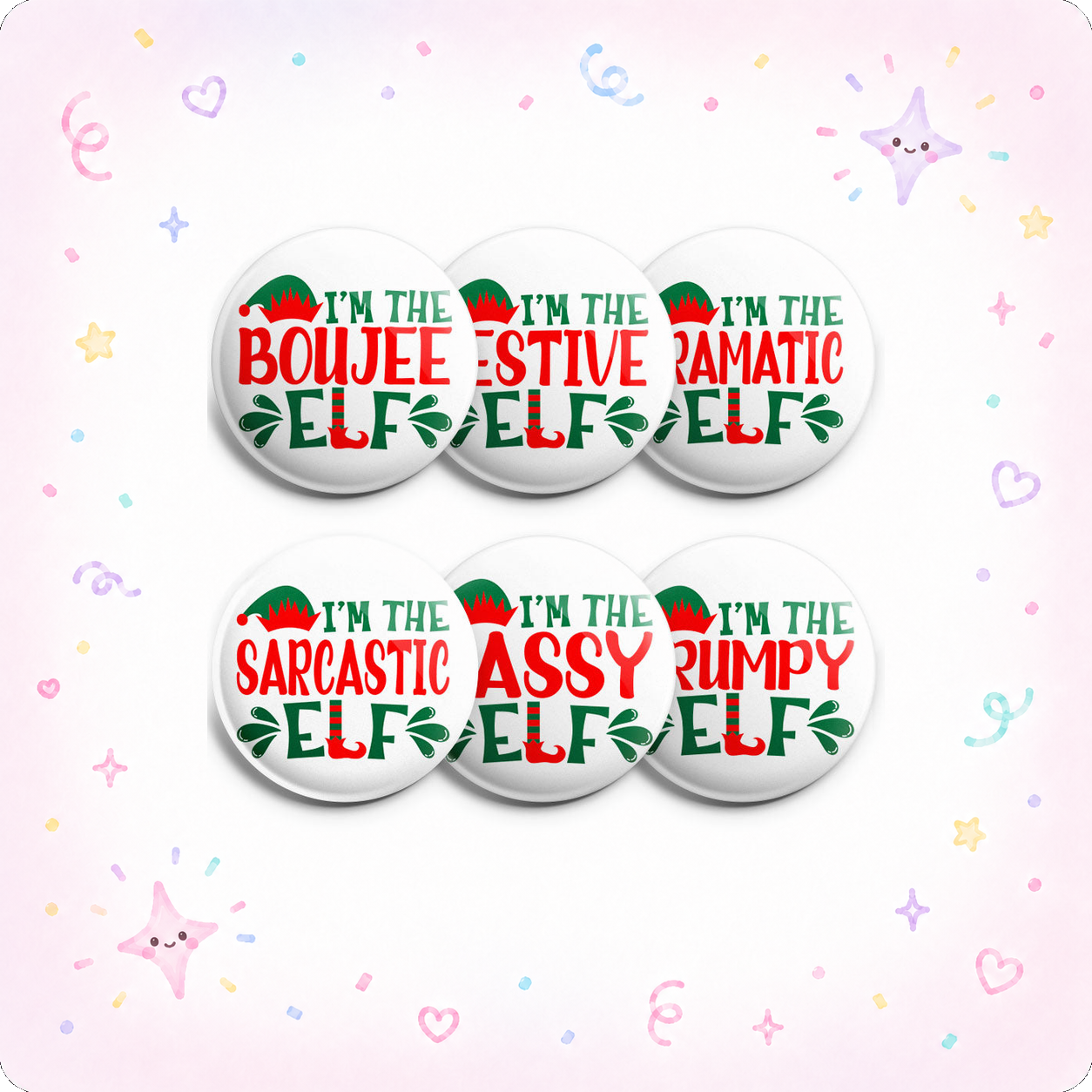 Elf Personality Topper 6-Pack (Save 15%) - - Topperswap