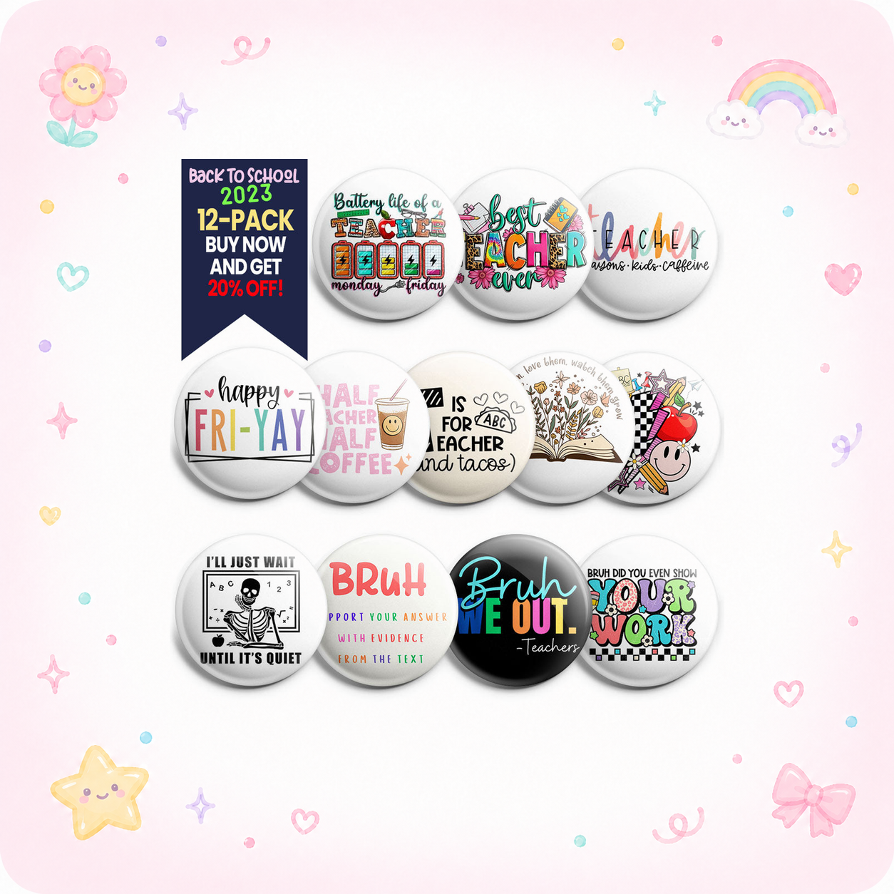Back to School 12-Pack (Save 20%) - - Topperswap