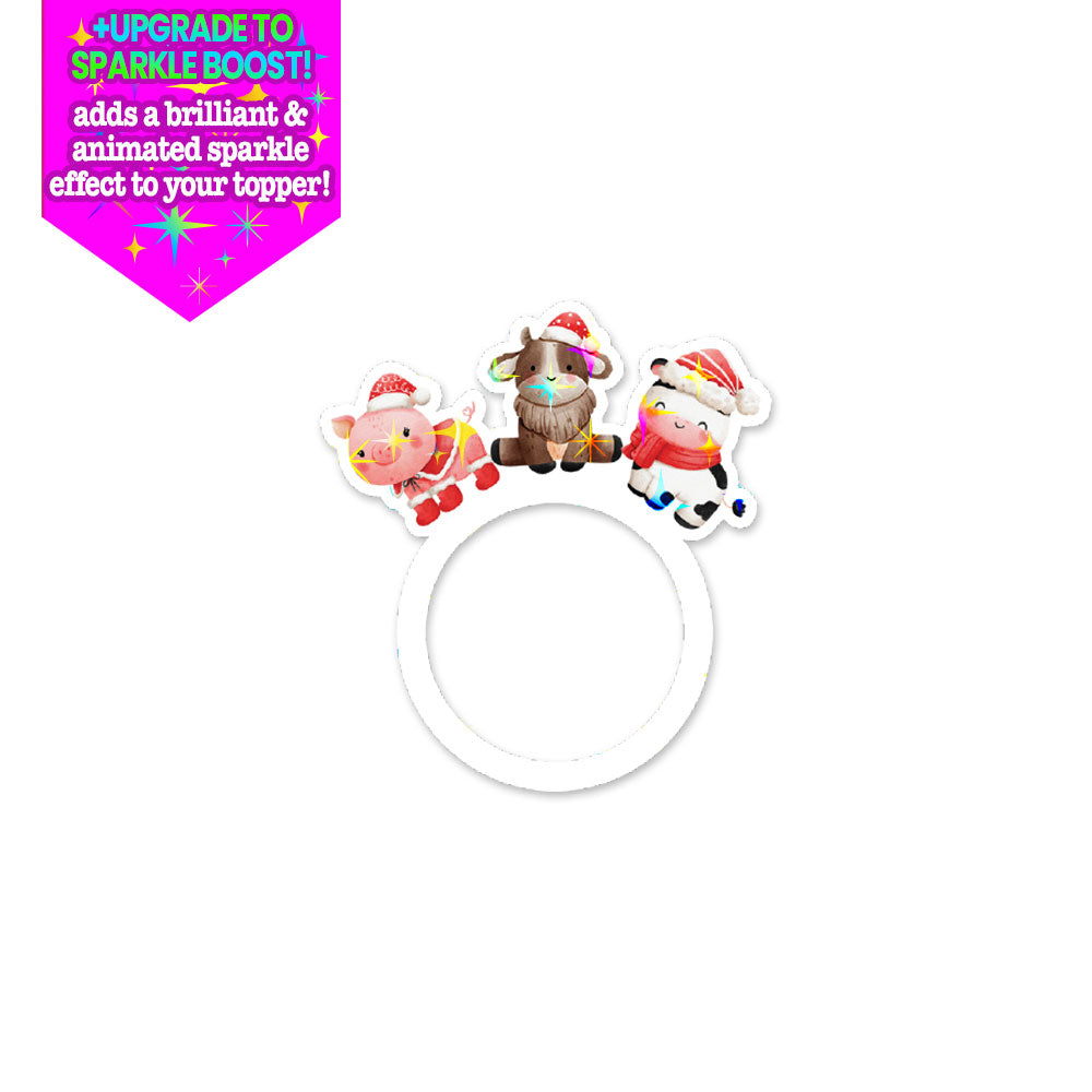Santa Hat Farm Trio Swapper - Make it Sparkle! - Topperswap