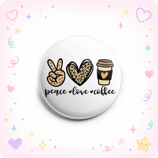 Peace Love Coffee Topper