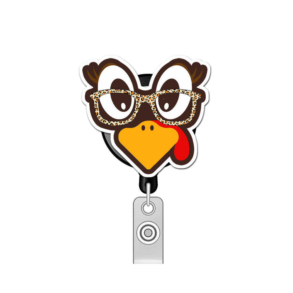 Gobble Gobble Guru Pop Topper Swapfinity Retractable ID Badge Reel - - Topperswap