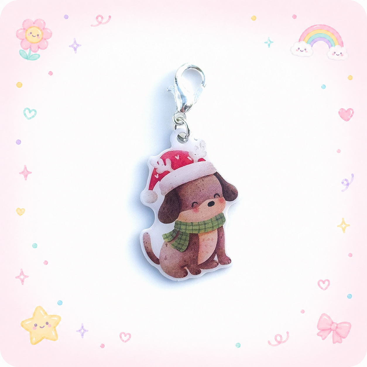 Santa Paws Delight Charm Swapfinity Badge Reel Add-on - - Topperswap
