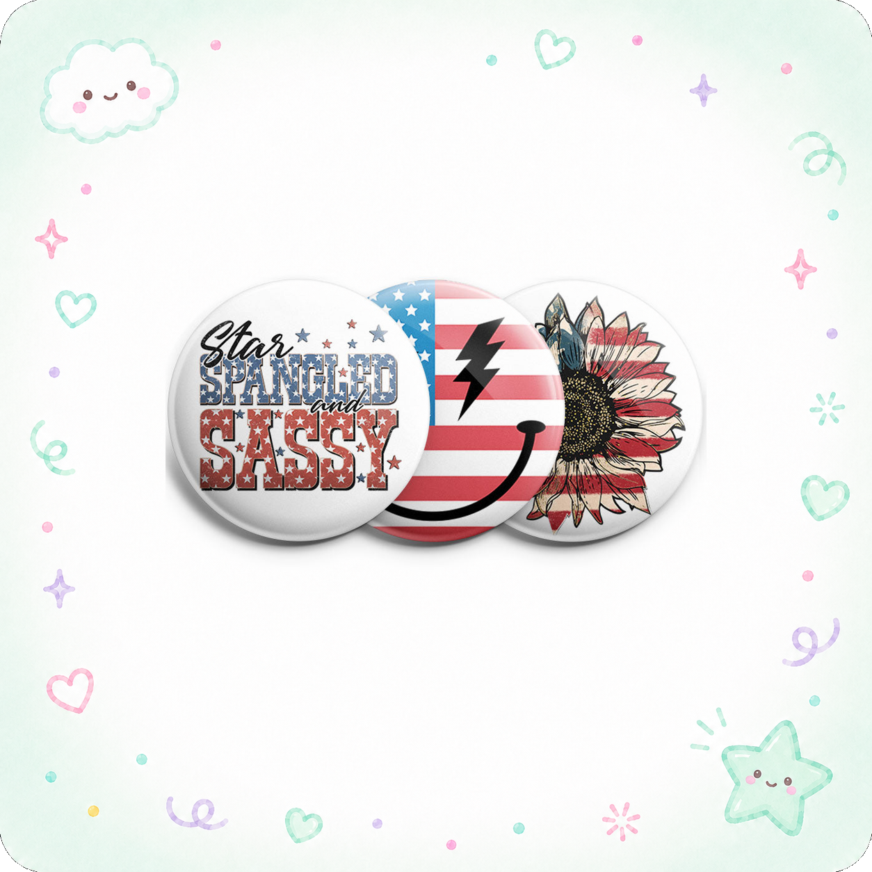 Star-Spangled & Sassy Topper 3-Pack (Save 5%) - - Topperswap