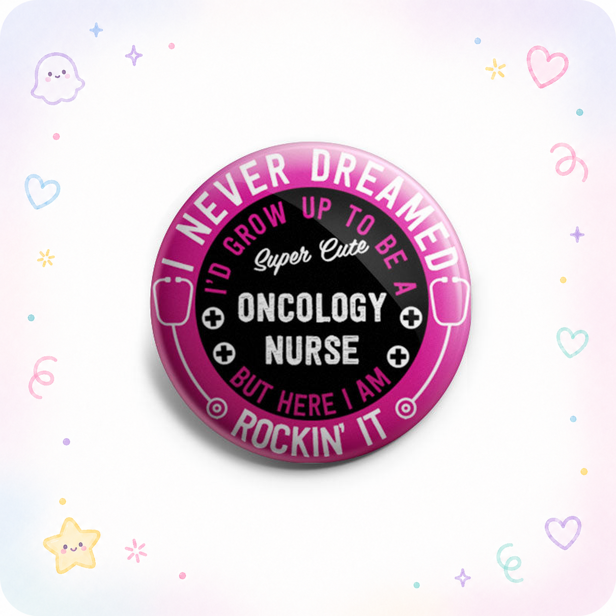 Super Cute Oncology Nurse Topper - - Topperswap