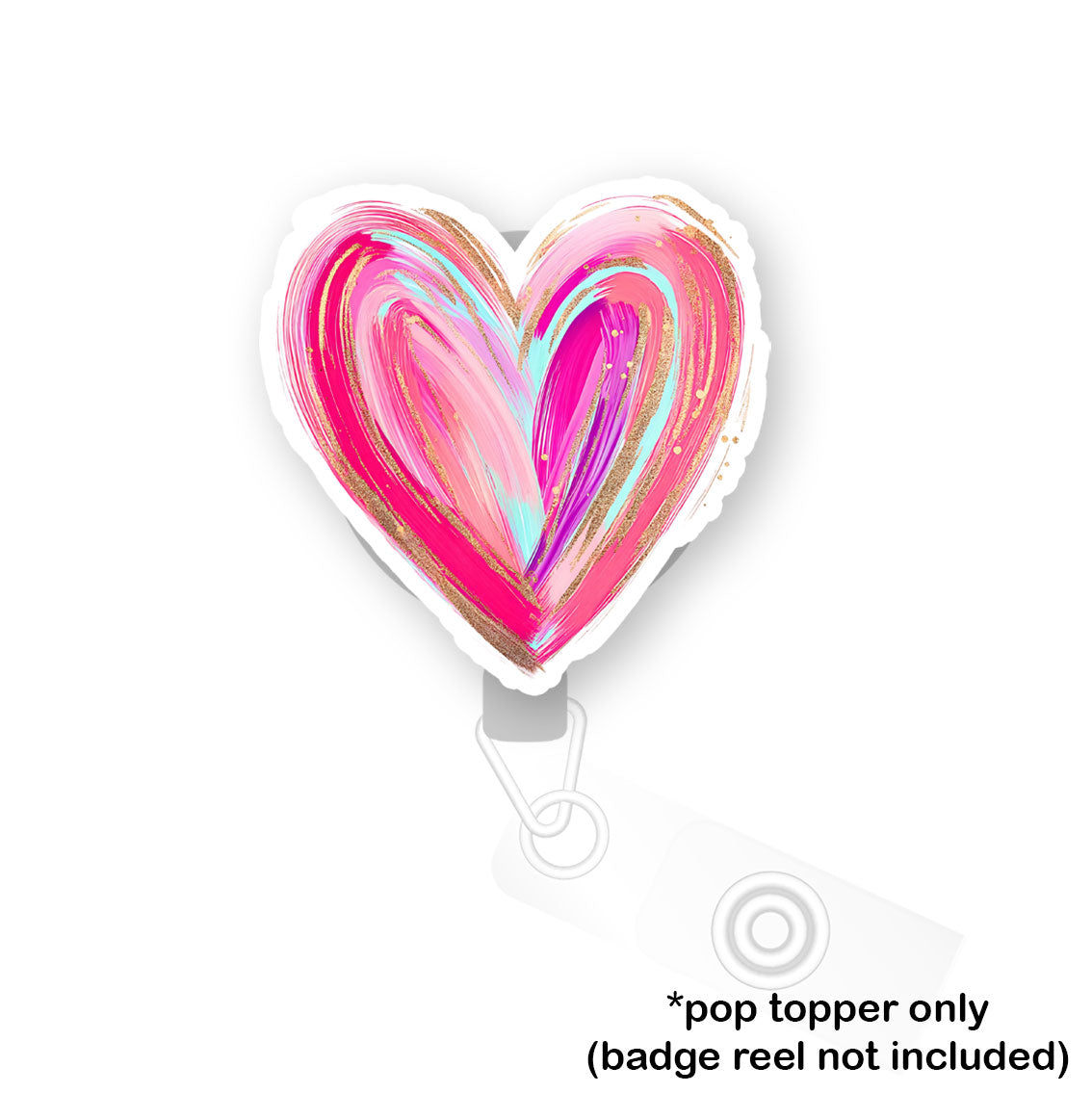 Painted Heart Pop Topper - - Topperswap