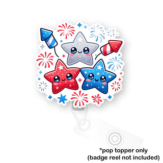 Patriotic Stars Pop Topper