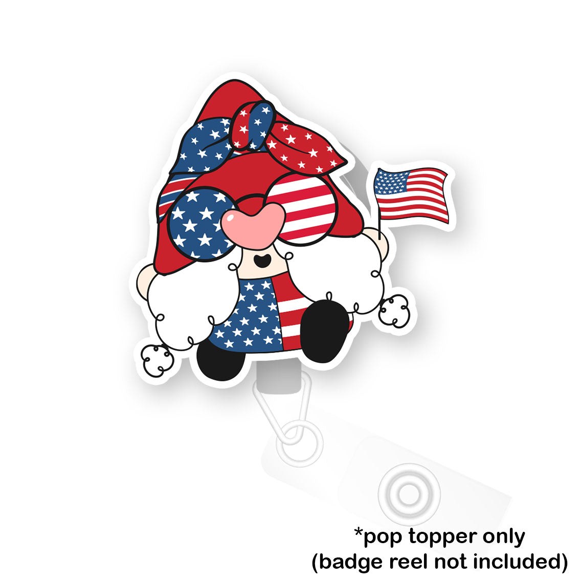 Fun Patrioric Gnome Pop Topper - - Topperswap