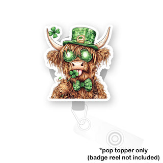 Lucky Highland Cow Pop Topper
