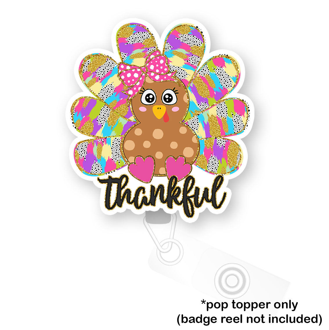Thankful Turkey Cutie Pop Topper - - Topperswap