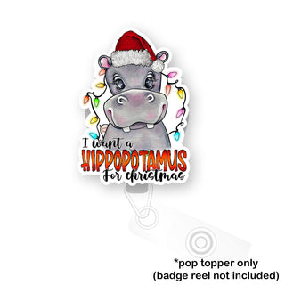 Hippo Christmas Pop Topper