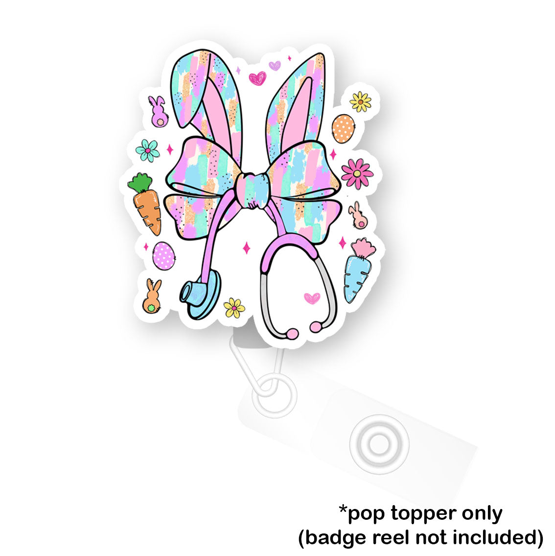 Easter Bunny Nurse Pop Topper - - Topperswap