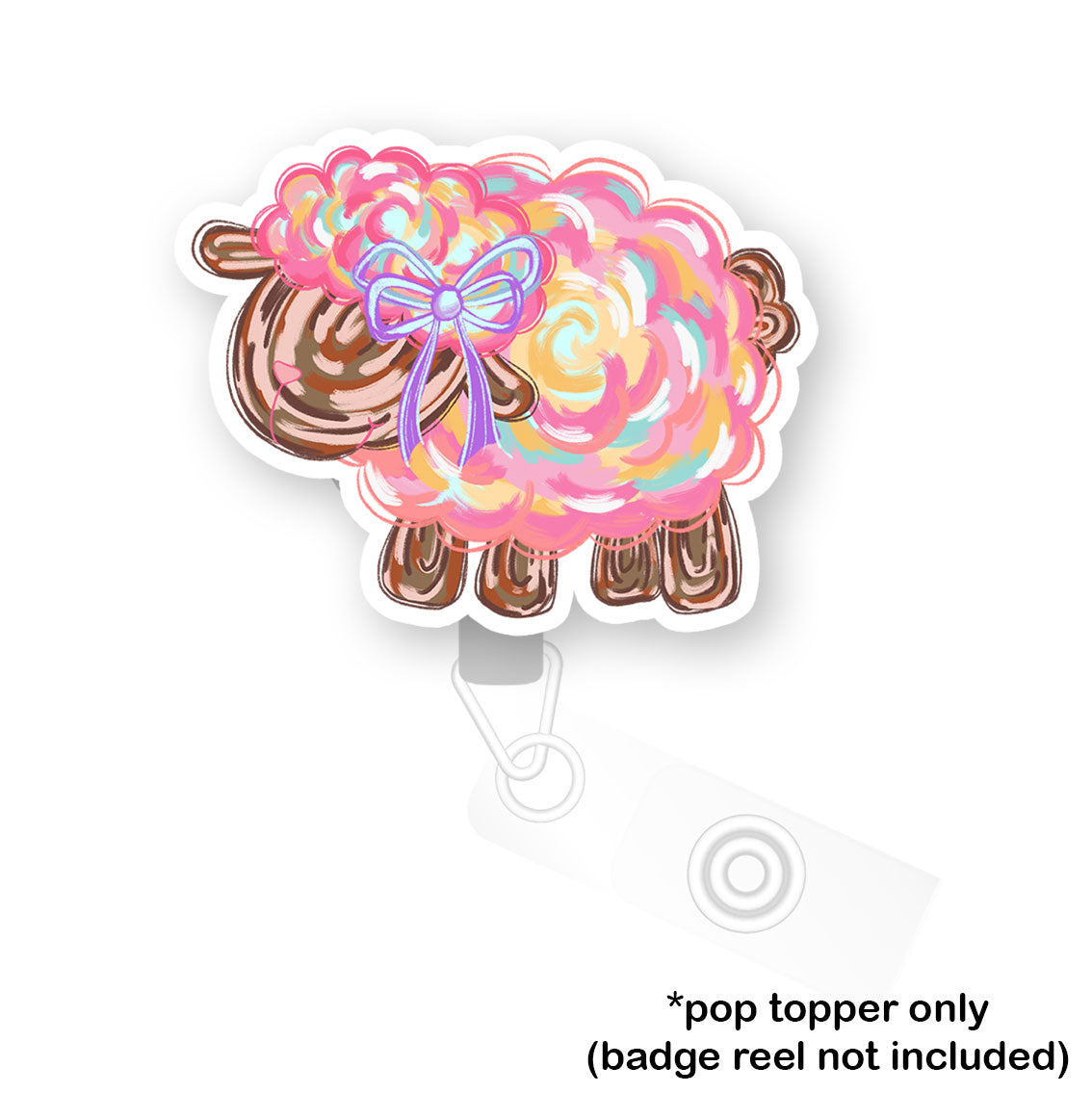 Pastel Swirl Sheep Pop Topper - - Topperswap
