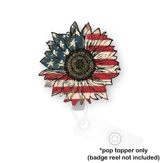 Patriotic Flower Pop Topper