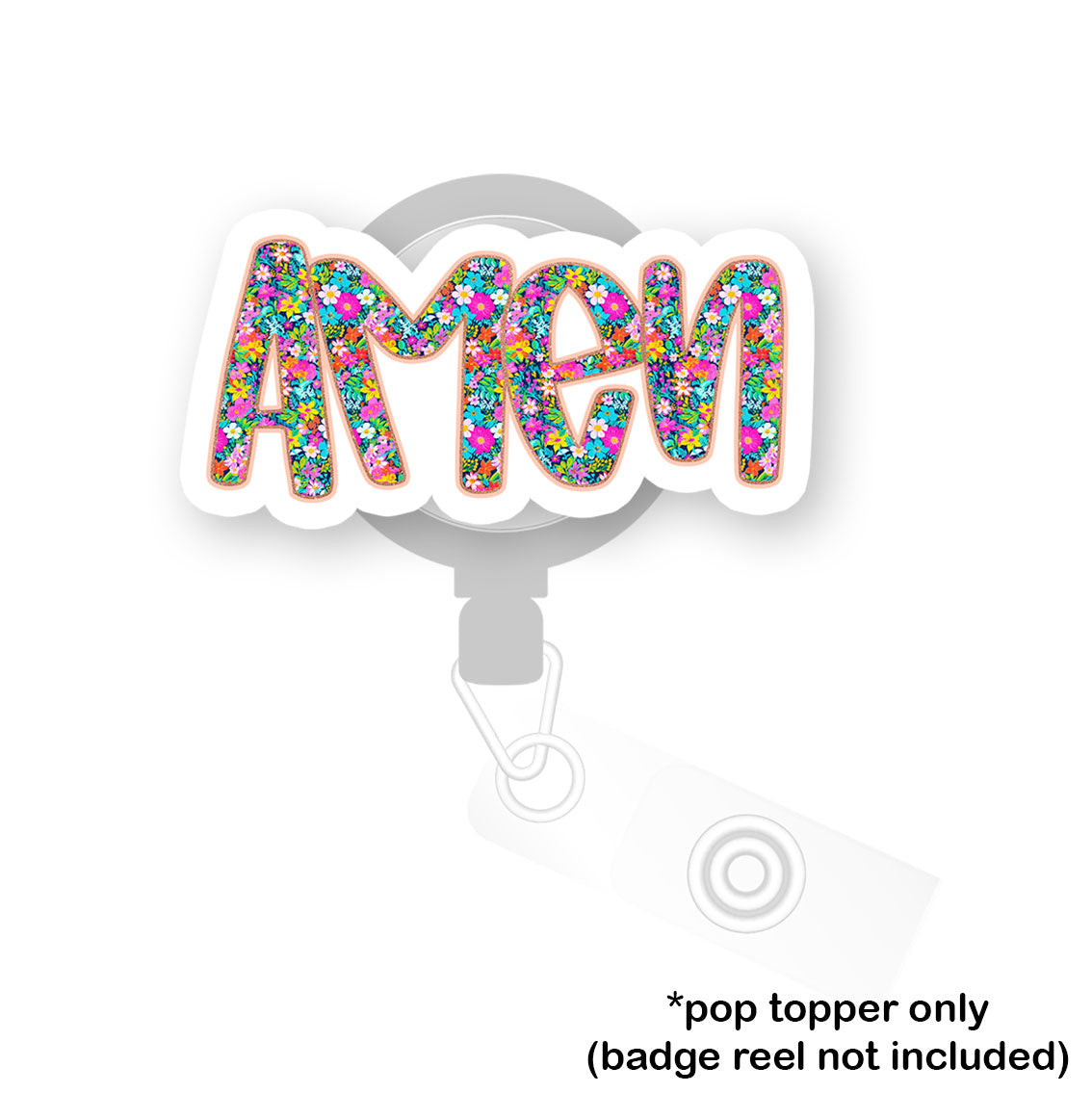 Floral Amen Pop Topper - - Topperswap