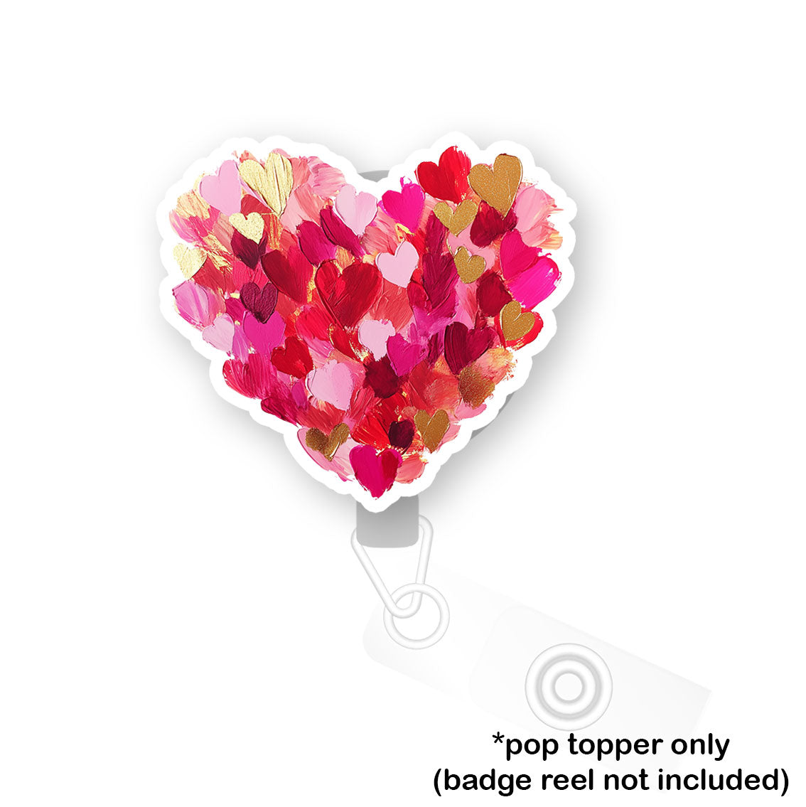 Brushed Heart Confetti Pop Topper - - Topperswap