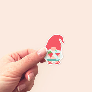 Strawberry Splash Gnome Sticker
