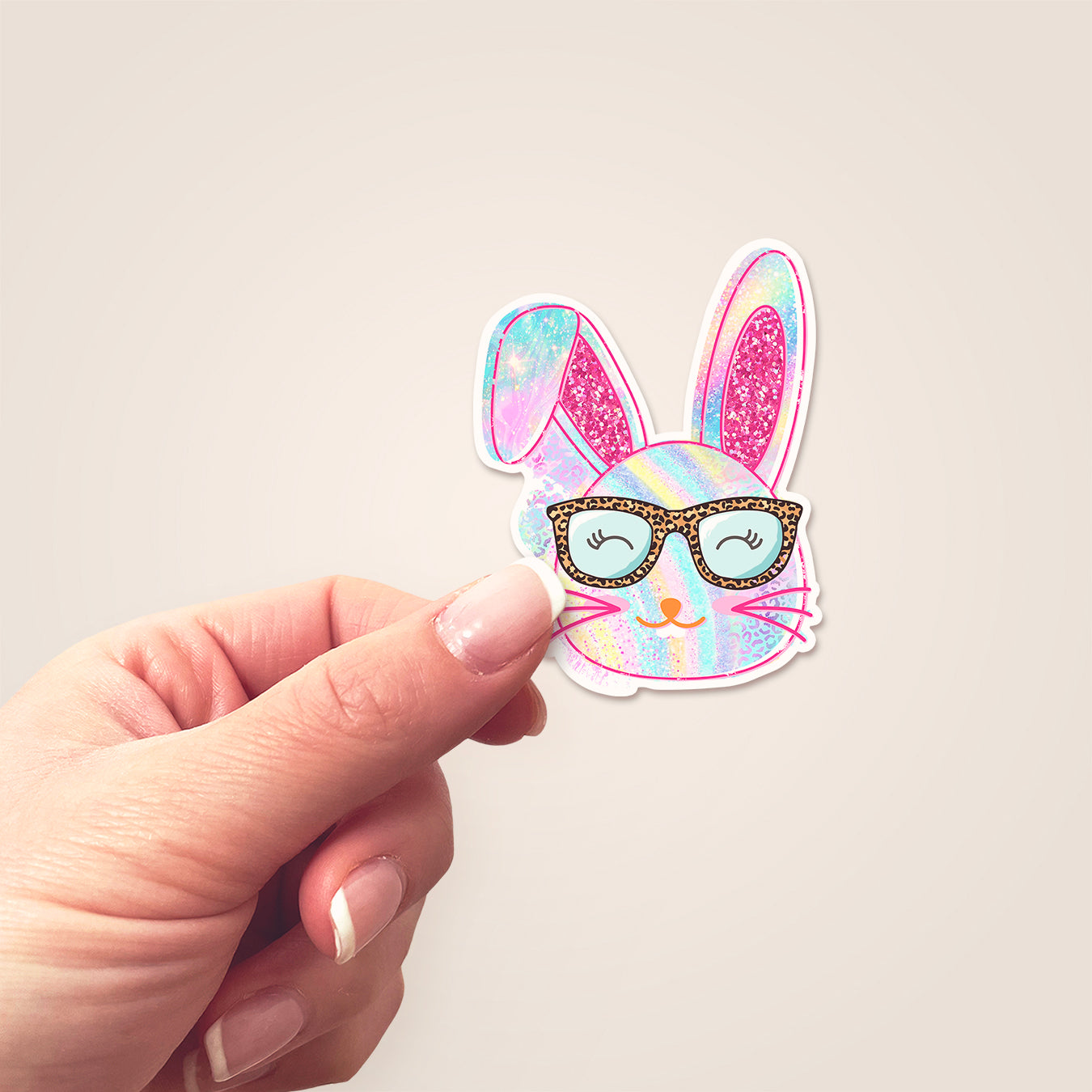 Trendy Easter Bunny Sticker - Sticker - Topperswap