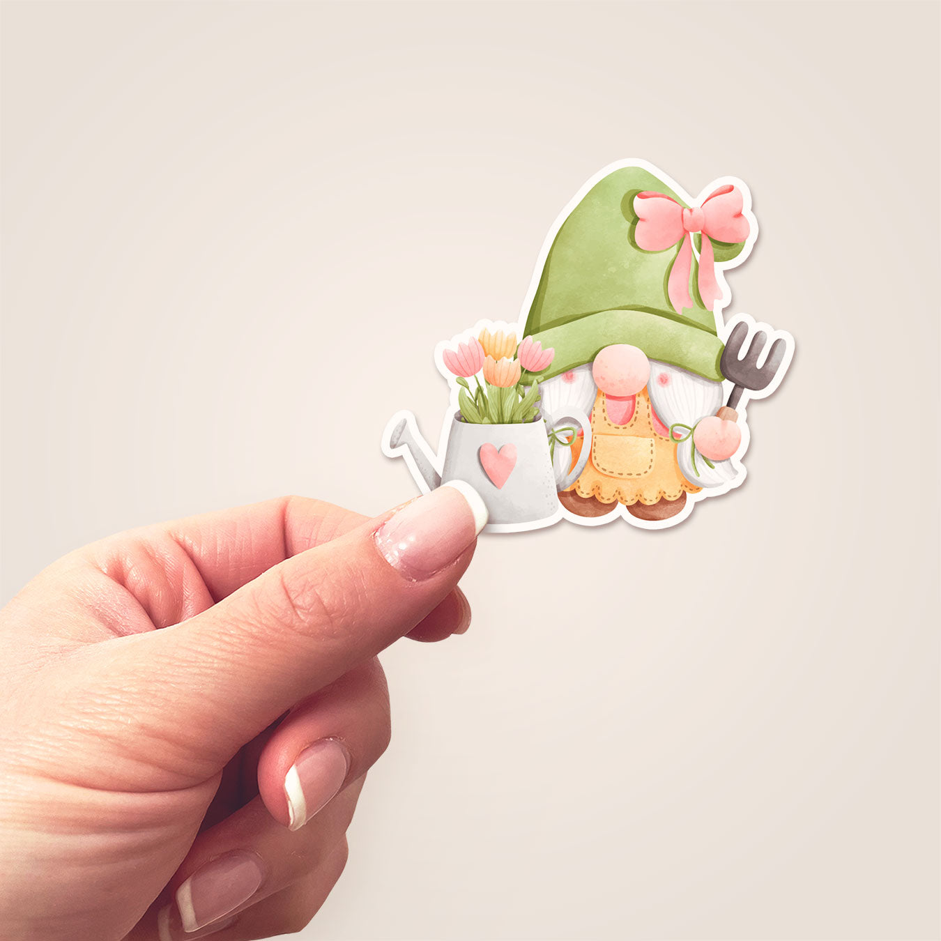 Blooming Gnome Welcome Sticker - - Topperswap