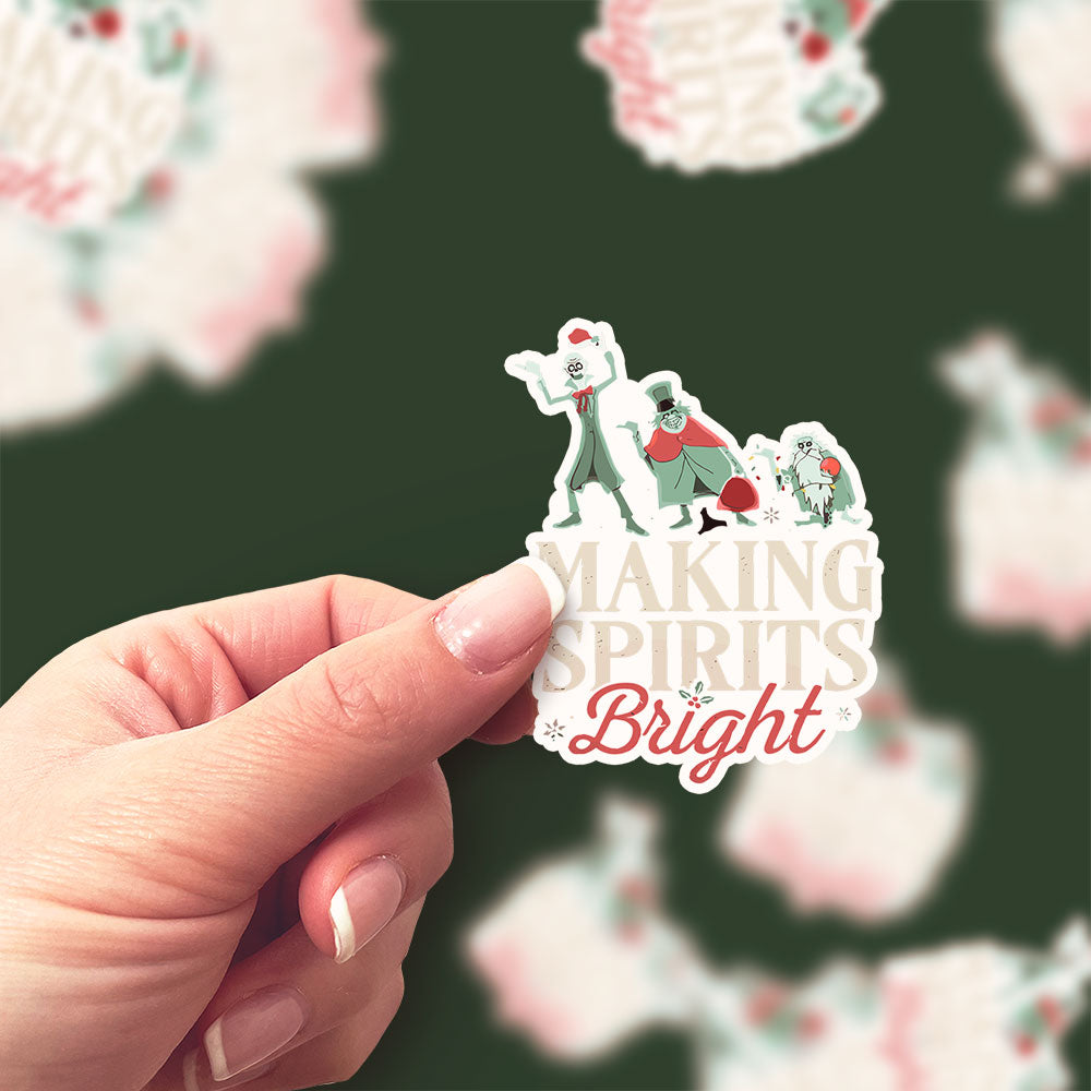 Making Spirits Bright (Light) Sticker - - Topperswap
